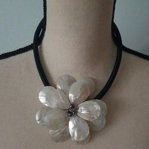 This Necklace is made Mother of Pearl   Teardrop